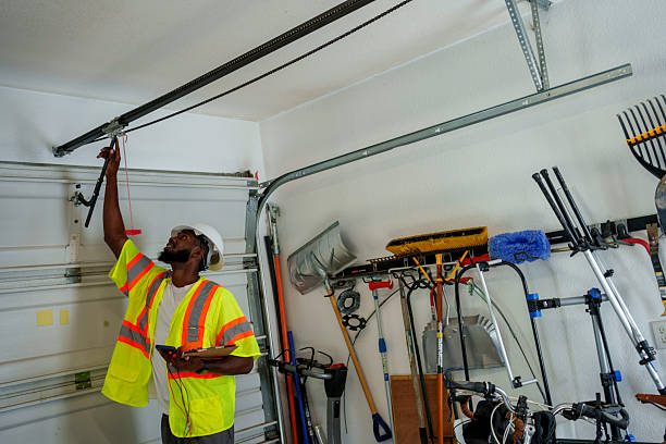 Professional Garage Door Panel Replacement technician working in Stanly County County, NC